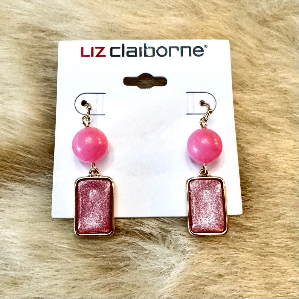 BUNDLE ME! NWT pink & gold Liz Claiborne fashion earrings